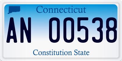 CT license plate AN00538