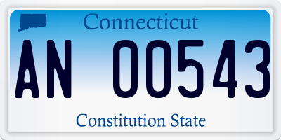 CT license plate AN00543