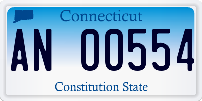 CT license plate AN00554