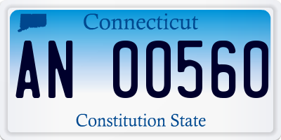 CT license plate AN00560