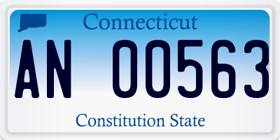 CT license plate AN00563