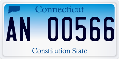 CT license plate AN00566