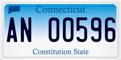 CT license plate AN00596