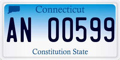 CT license plate AN00599