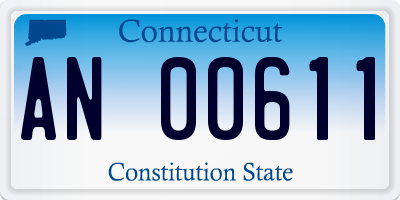 CT license plate AN00611