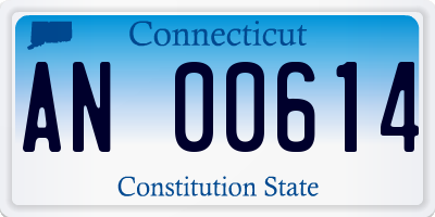 CT license plate AN00614