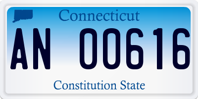 CT license plate AN00616