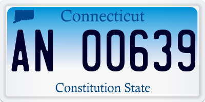 CT license plate AN00639