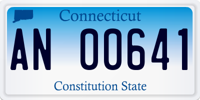 CT license plate AN00641