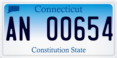 CT license plate AN00654