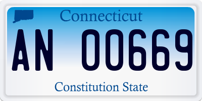 CT license plate AN00669