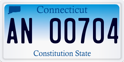 CT license plate AN00704