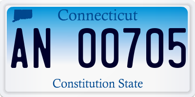 CT license plate AN00705