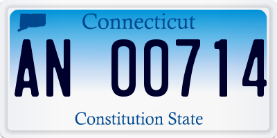 CT license plate AN00714