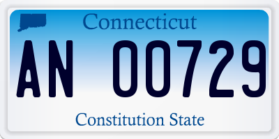 CT license plate AN00729