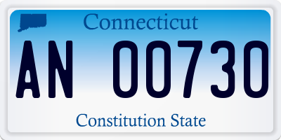 CT license plate AN00730