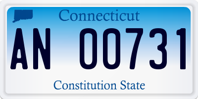 CT license plate AN00731