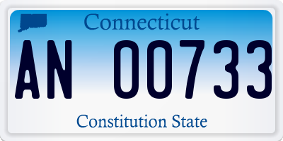 CT license plate AN00733