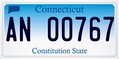 CT license plate AN00767