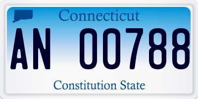 CT license plate AN00788