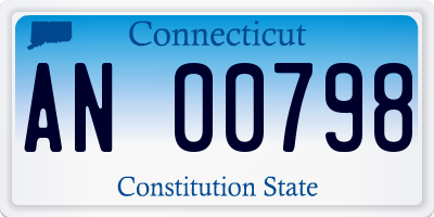 CT license plate AN00798