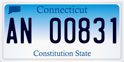 CT license plate AN00831
