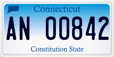 CT license plate AN00842