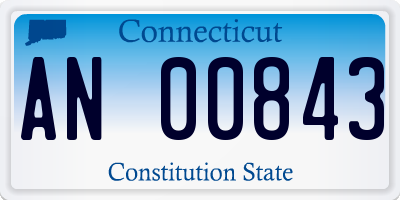 CT license plate AN00843