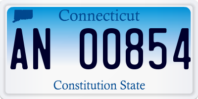 CT license plate AN00854