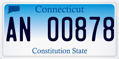 CT license plate AN00878