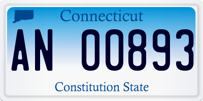 CT license plate AN00893