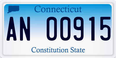 CT license plate AN00915