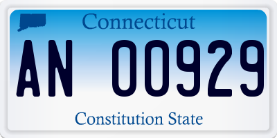 CT license plate AN00929