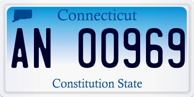 CT license plate AN00969