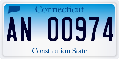 CT license plate AN00974