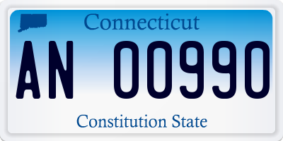 CT license plate AN00990