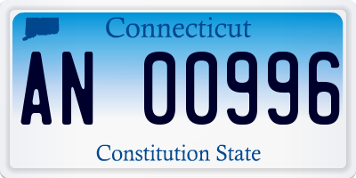 CT license plate AN00996
