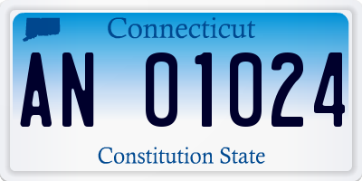 CT license plate AN01024