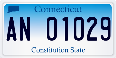 CT license plate AN01029