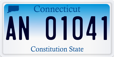 CT license plate AN01041