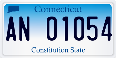 CT license plate AN01054