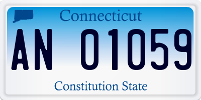 CT license plate AN01059