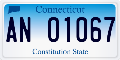 CT license plate AN01067