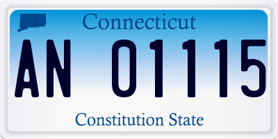 CT license plate AN01115