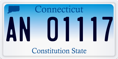 CT license plate AN01117
