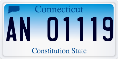 CT license plate AN01119