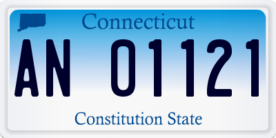 CT license plate AN01121