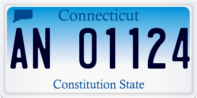 CT license plate AN01124
