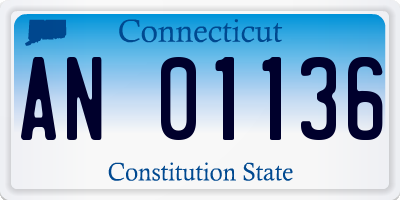 CT license plate AN01136
