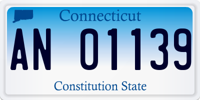 CT license plate AN01139